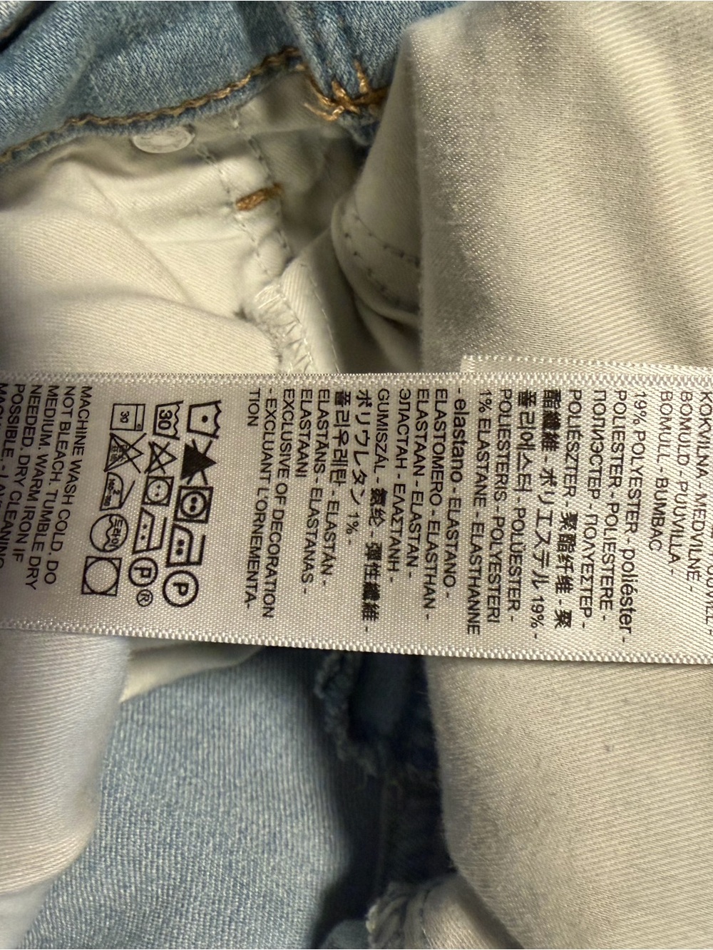 Levi's Light Blue High-Rise Wide-Leg Jeans - Picture 6 of 9